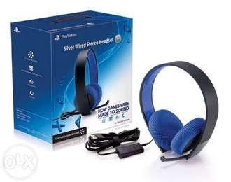 Наушники Sony Playstation Silver Wired Stereo Headset новые для PS4